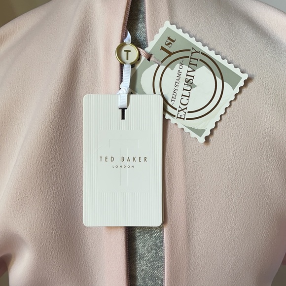 TED BAKER ELLAME 2-TONE SHEATH MIDI TWIST DRESS - Picture 9 of 16